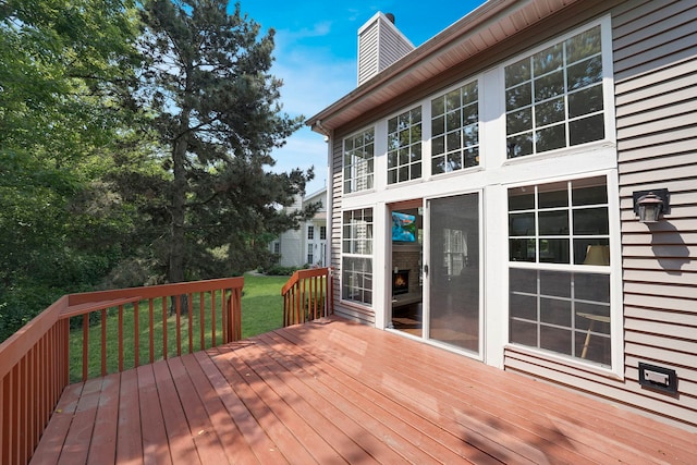 991 Willow St, Itasca, IL 60143 - wooden deck featuring a lawn
