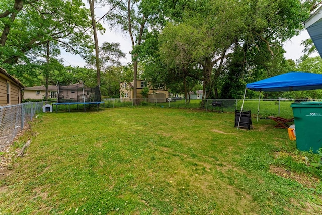 1209 Clark St, Joliet, IL 60432 - view of yard featuring a trampoline
