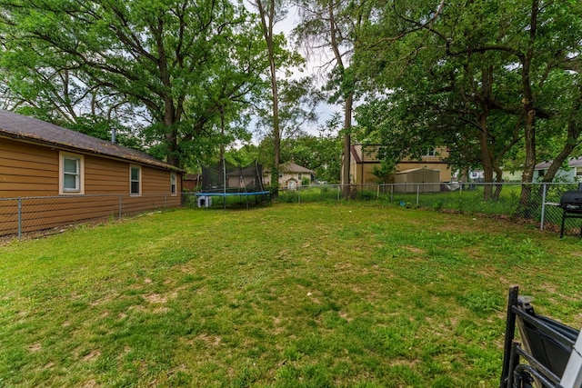1209 Clark St, Joliet, IL 60432 - view of yard featuring a trampoline
