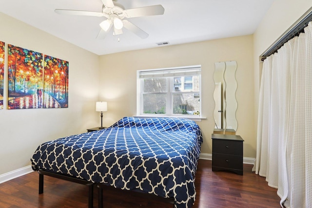 8911 Lamon Ave Unit A, Skokie, IL 60077 - bedroom featuring wood finished floors and ceiling fan