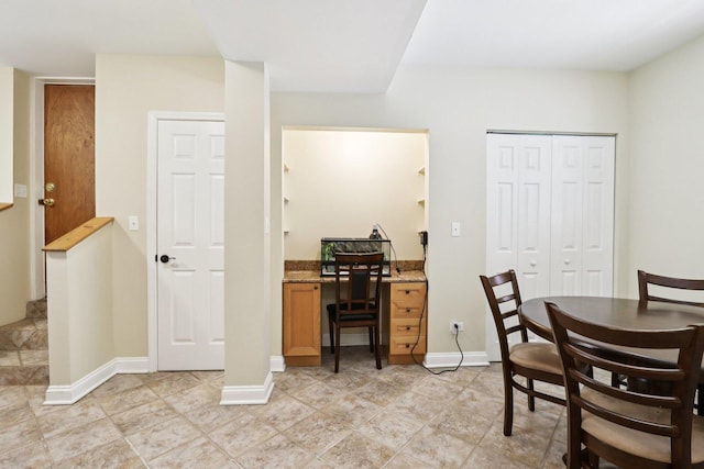 8911 Lamon Ave Unit A, Skokie, IL 60077 - dining area with an office area and light tile patterned floors