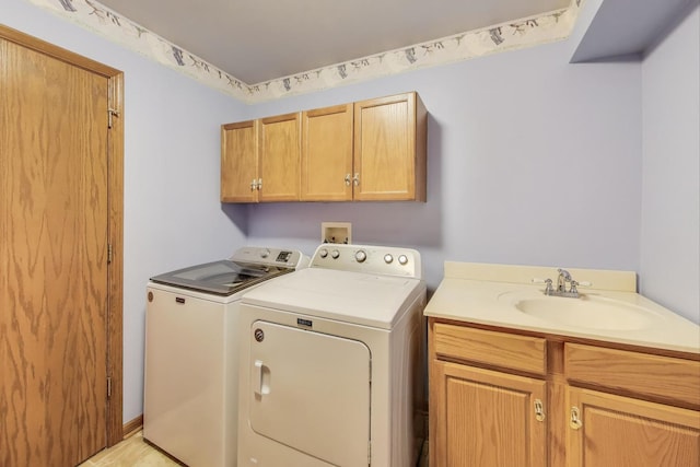 21436 W Larch Ct, Plainfield, IL 60544 - washroom featuring cabinet space and separate washer and dryer