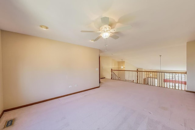 21436 W Larch Ct, Plainfield, IL 60544 - carpeted empty room with ceiling fan and baseboards