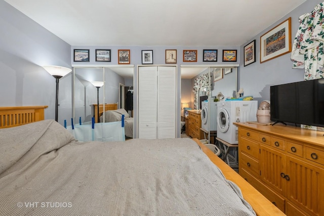 8473 Archer Ave Unit 204, Willow Springs, IL 60480 - bedroom with separate washer and dryer