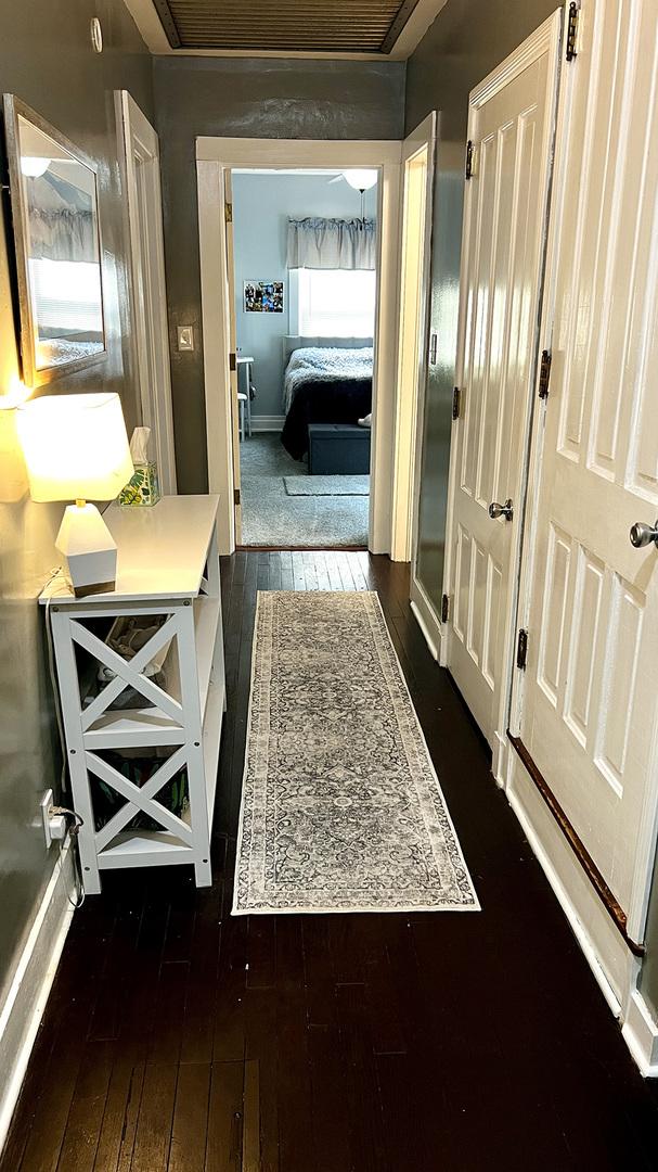 644 Genesee Ave, Morrison, IL 61270 - hallway featuring dark wood-style floors