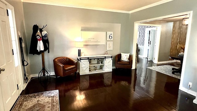 644 Genesee Ave, Morrison, IL 61270 - living area with wood-type flooring and crown molding