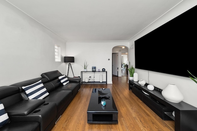 3647 N Nordica Ave, Chicago, IL 60634 - living area with arched walkways and wood finished floors