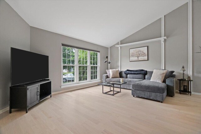 232 Lexington Ct, Grayslake, IL 60030 - living area with light wood finished floors and lofted ceiling