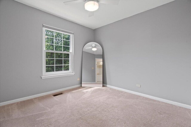 232 Lexington Ct, Grayslake, IL 60030 - empty room with ceiling fan and carpet floors