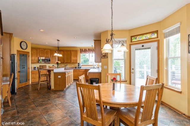 978 Forestview Way, Antioch, IL 60002 - dining room with a chandelier and recessed lighting
