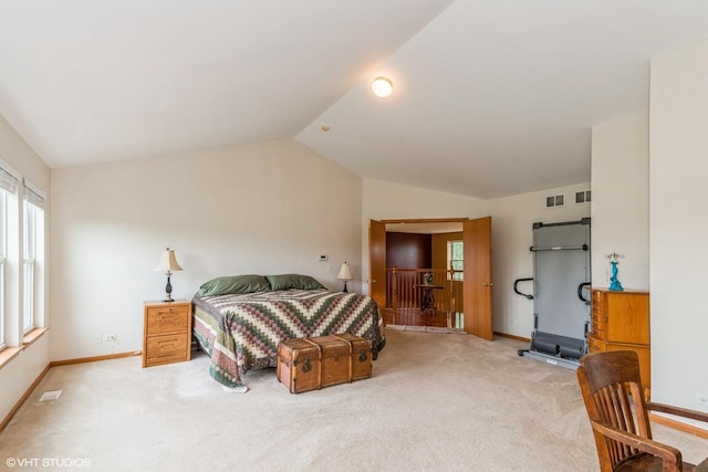 978 Forestview Way, Antioch, IL 60002 - bedroom featuring lofted ceiling and light colored carpet