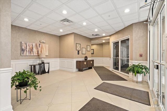 435 W Wood St Unit 410A, Palatine, IL 60067 - community lobby with recessed lighting, a decorative wall, and wainscoting