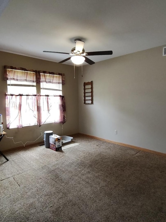 303 Lamplighter Loop, Poplar Grove, IL 61065 - empty room with carpet floors, ceiling fan, and baseboards