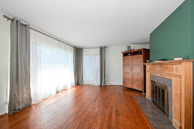 11530 S Campbell Ave, Chicago, IL 60655 - unfurnished living room featuring a fireplace and dark wood-type flooring