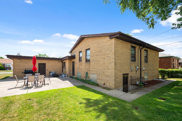11530 S Campbell Ave, Chicago, IL 60655 - rear view of house with a patio area, a yard, and brick siding