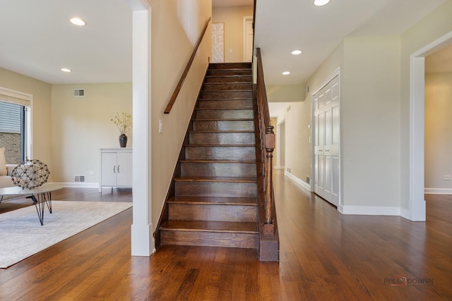 2965 Keystone Rd, Northbrook, IL 60062 - stairs with wood finished floors and recessed lighting