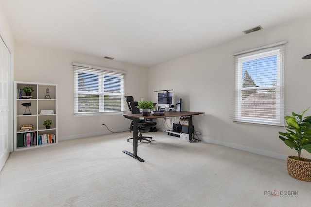 2965 Keystone Rd, Northbrook, IL 60062 - carpeted home office featuring plenty of natural light