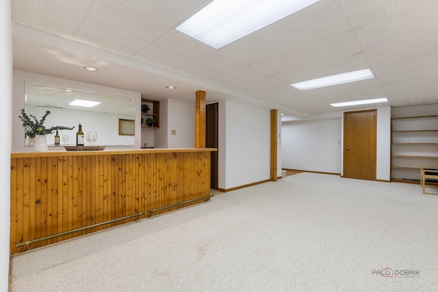 2965 Keystone Rd, Northbrook, IL 60062 - indoor wet bar with carpet floors and recessed lighting
