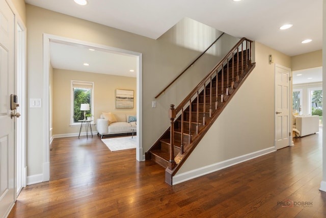 2965 Keystone Rd, Northbrook, IL 60062 - stairs featuring wood finished floors and recessed lighting