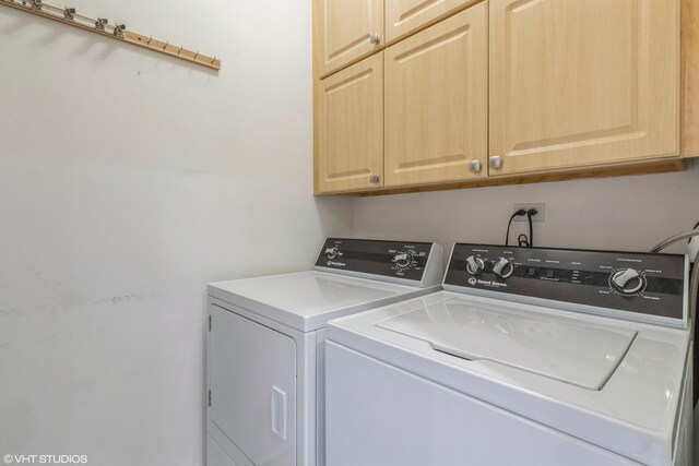 6812 Meadow Ln, Morton Grove, IL 60053 - washroom featuring cabinet space and washing machine and dryer