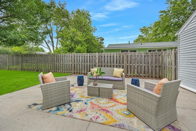 1005 N Walnut St, Normal, IL 61761 - fenced backyard with a patio and outdoor lounge area