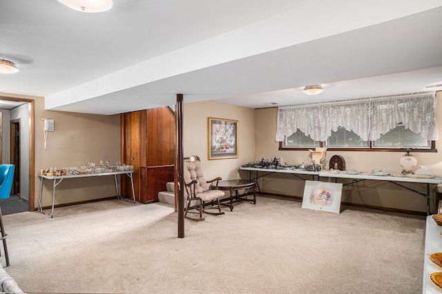 6291 Fallen Timbers Ave, Portage, IN 46368 - interior space featuring light colored carpet, baseboards, and stairway