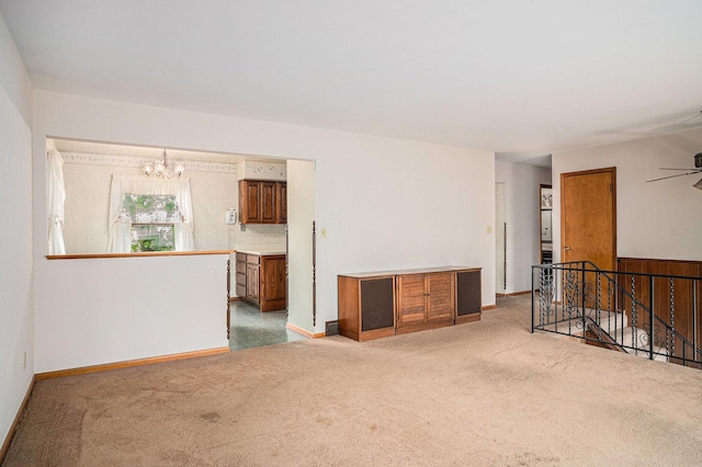 6291 Fallen Timbers Ave, Portage, IN 46368 - carpeted empty room featuring a chandelier and baseboards