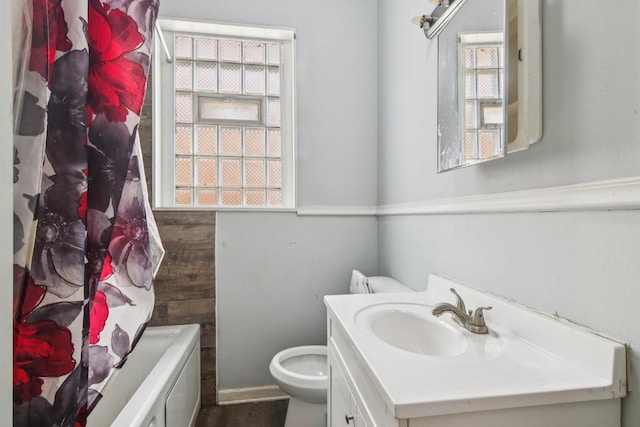 8136 S Manistee Ave, Chicago, IL 60617 - full bath with vanity and shower / bath combo with shower curtain