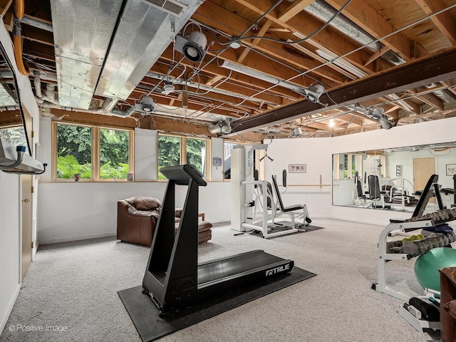 28W535 Purnell Rd, West Chicago, IL 60185 - workout area featuring carpet floors and healthy amount of natural light