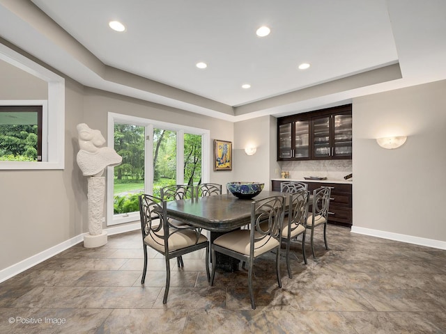 28W535 Purnell Rd, West Chicago, IL 60185 - dining room featuring recessed lighting and a tray ceiling