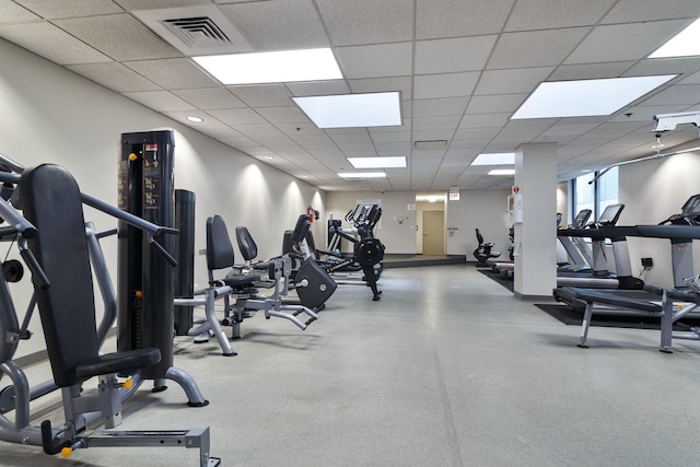 910 S Michigan Ave Unit 1411, Chicago, IL 60605 - workout area featuring a drop ceiling