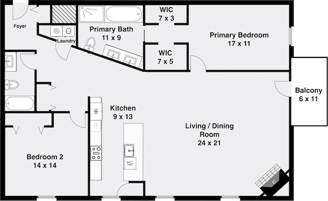 910 S Michigan Ave Unit 1411, Chicago, IL 60605 - view of property floor plan