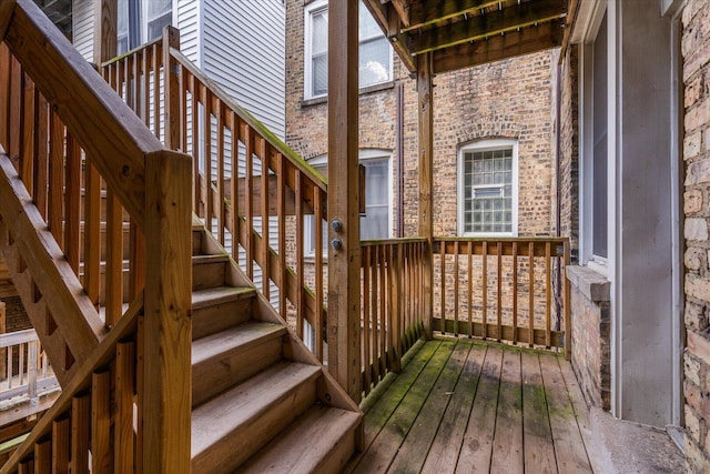 5000 N Glenwood Ave Unit 2, Chicago, IL 60640 - wooden deck with stairway