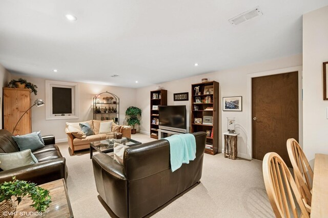 1728 Wildberry Dr Unit B, Glenview, IL 60025 - living area featuring light colored carpet and recessed lighting