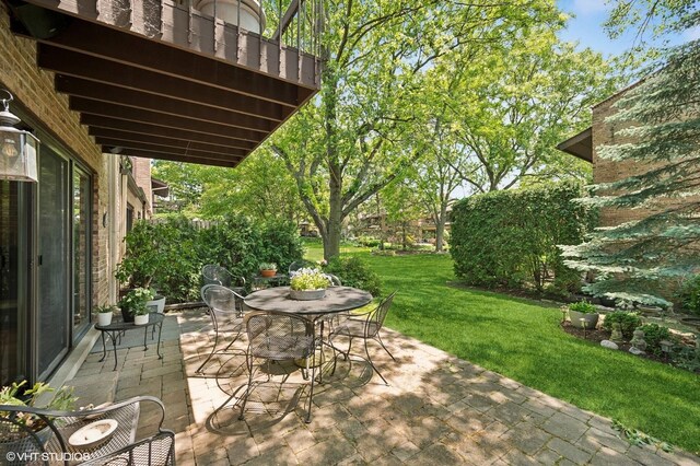 1728 Wildberry Dr Unit B, Glenview, IL 60025 - view of patio featuring outdoor dining space