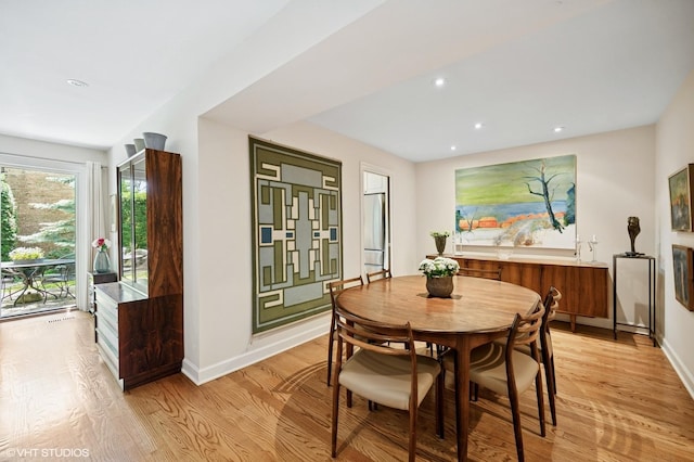 1728 Wildberry Dr Unit B, Glenview, IL 60025 - dining space with light wood-style floors and recessed lighting