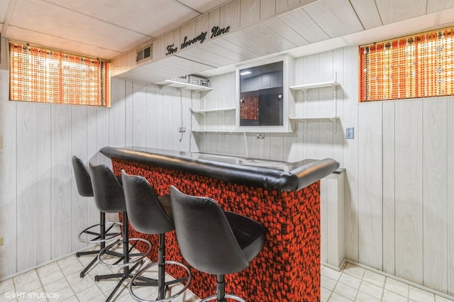 579 Figard Ln, Des Plaines, IL 60016 - indoor dry bar featuring wood walls