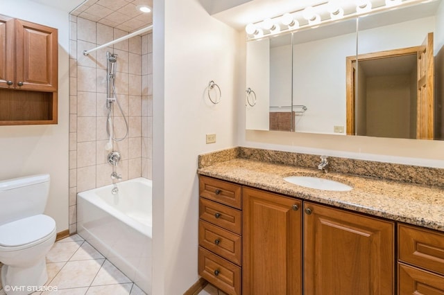 579 Figard Ln, Des Plaines, IL 60016 - bathroom featuring vanity, tile patterned floors, and shower / washtub combination