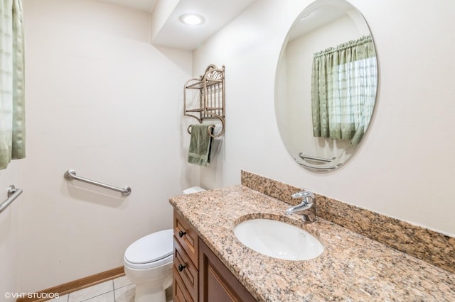 579 Figard Ln, Des Plaines, IL 60016 - bathroom with vanity and tile patterned flooring