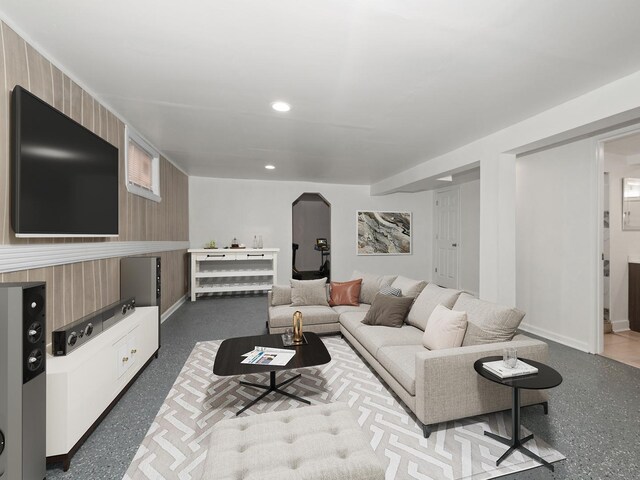 142 W Brayton St, Chicago, IL 60628 - living room with baseboards and recessed lighting
