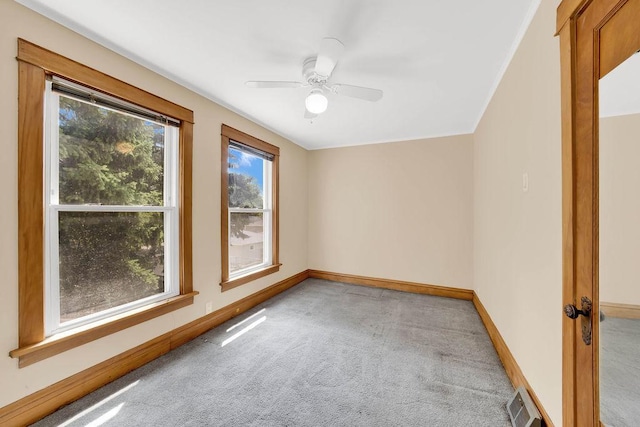 3235 Cuyler Ave, Berwyn, IL 60402 - carpeted spare room featuring baseboards and a ceiling fan