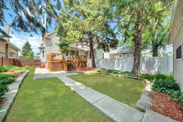 3235 Cuyler Ave, Berwyn, IL 60402 - fenced backyard featuring a deck