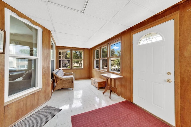 3235 Cuyler Ave, Berwyn, IL 60402 - sunroom / solarium with tile patterned flooring and wooden walls