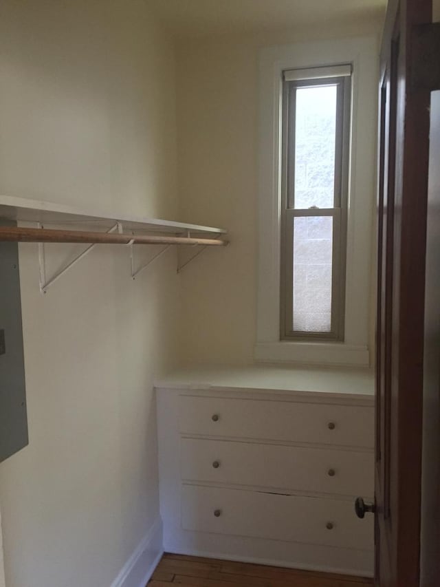 1020 N Wood St, Chicago, IL 60622 - walk in closet featuring light wood finished floors