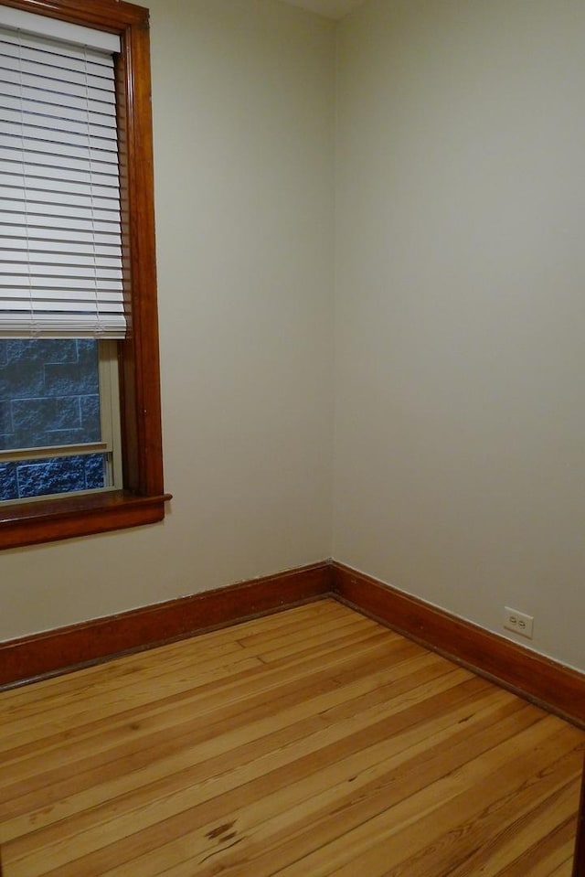1020 N Wood St, Chicago, IL 60622 - empty room with baseboards and light wood-style floors