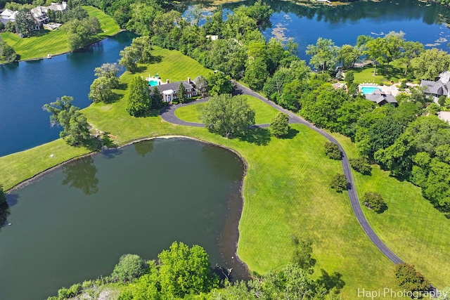 7 3 Lakes Rd, Barrington Hills, IL 60010 - bird's eye view of a nearby body of water