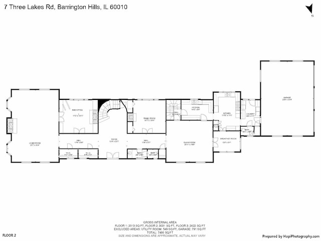 7 3 Lakes Rd, Barrington Hills, IL 60010 - view of property floor plan