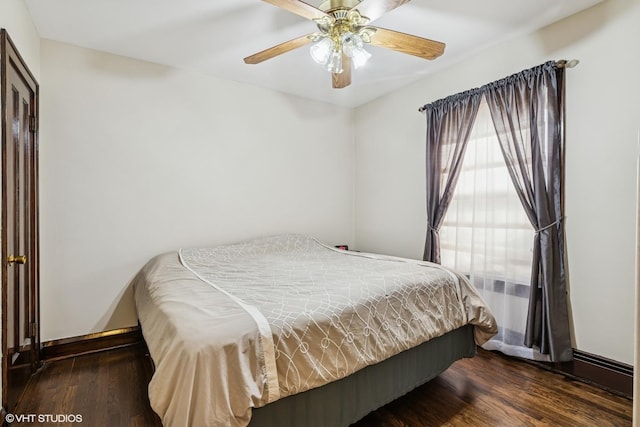 7229 W Lunt Ave, Chicago, IL 60631 - bedroom with wood finished floors and ceiling fan