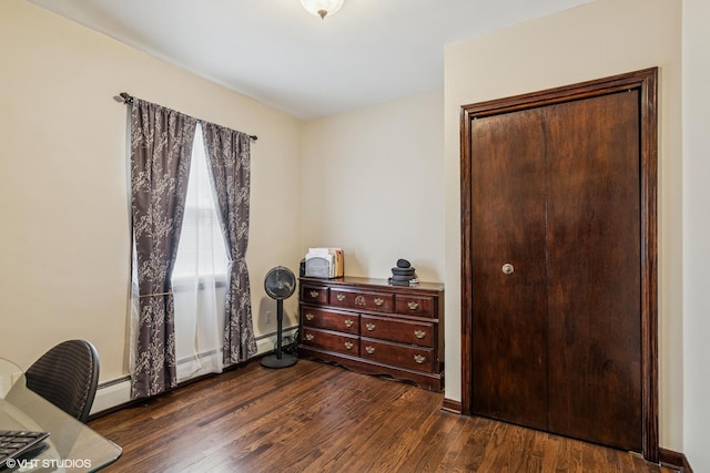 7229 W Lunt Ave, Chicago, IL 60631 - home office with wood finished floors and baseboards