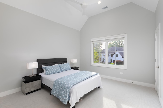 834 Wellner Rd, Naperville, IL 60540 - bedroom with lofted ceiling and light carpet
